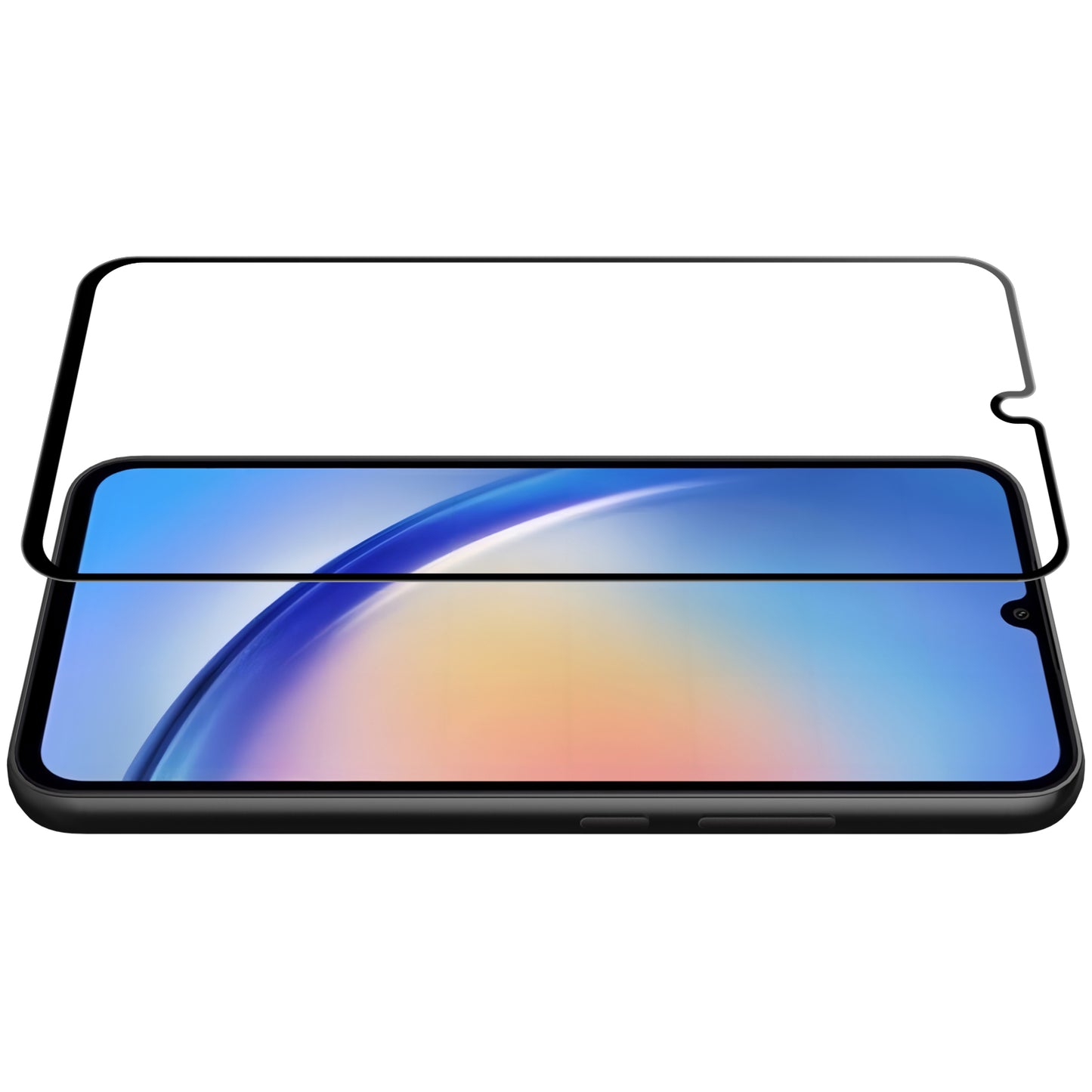 Zaščitna folija za zaslon OEM za Samsung Galaxy A34 A346, zaščiteno steklo, polno lepilo, 9D, črna
