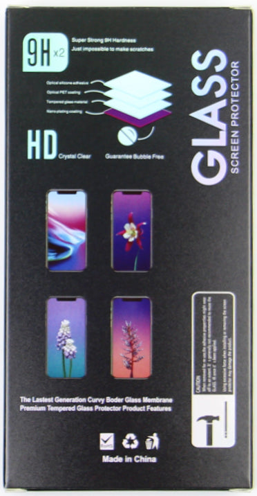 Zaščitna folija zaslona OEM za Apple iPhone 17e / 16e / 14 / 13 Pro, kaljeno steklo, polno lepilo, komplet 10 kosov, 6D, črna