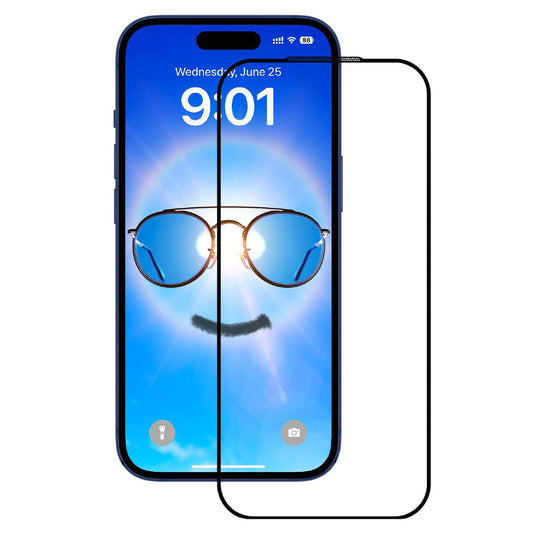 Zaščitna folija za zaslon Anank Anti Reflection za Apple iPhone 17 Pro Max, Kaljeno steklo, Polno lepilo, 2.5D, Črna