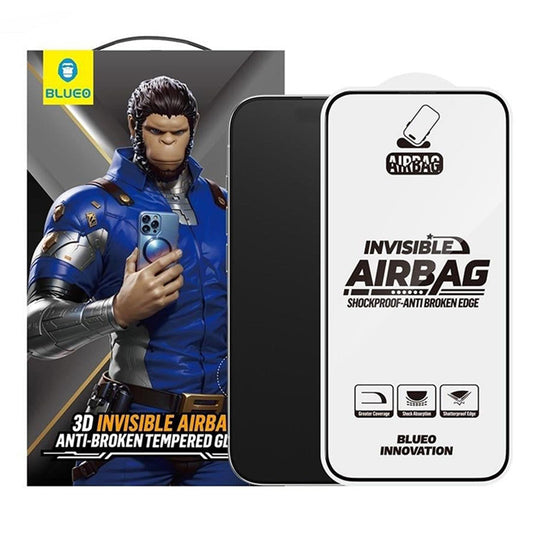 Zaščitna folija za zaslon Blueo Anti-Broken za Apple iPhone 17 Air, Kaljeno steklo, Polno lepilo, Črna