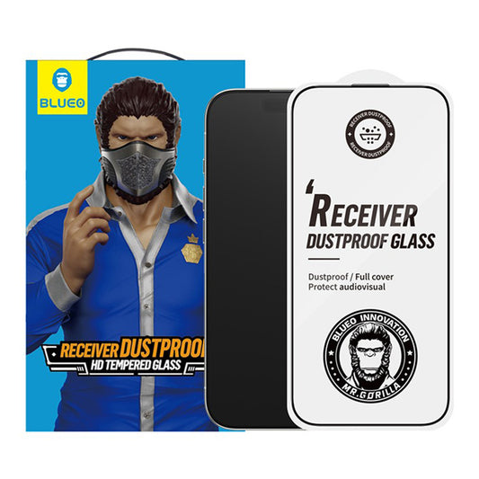 Zaščitna folija za zaslon Blueo Anti-Dust HD za Apple iPhone 17 Air, Kaljeno steklo, Polno lepljivo, Črna