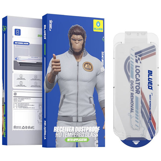 Zaščitna folija za zaslon Blueo Anti-Dust HD za Apple iPhone 17 Air, Kaljeno steklo, Polno lepljivo, Črna