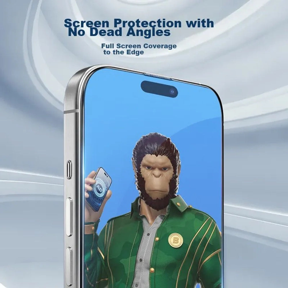 Zaščitna folija za zaslon Blueo Anti-Glare za Apple iPhone 14 Plus / 13 Pro Max, kaljeno steklo, polno lepilo, črna