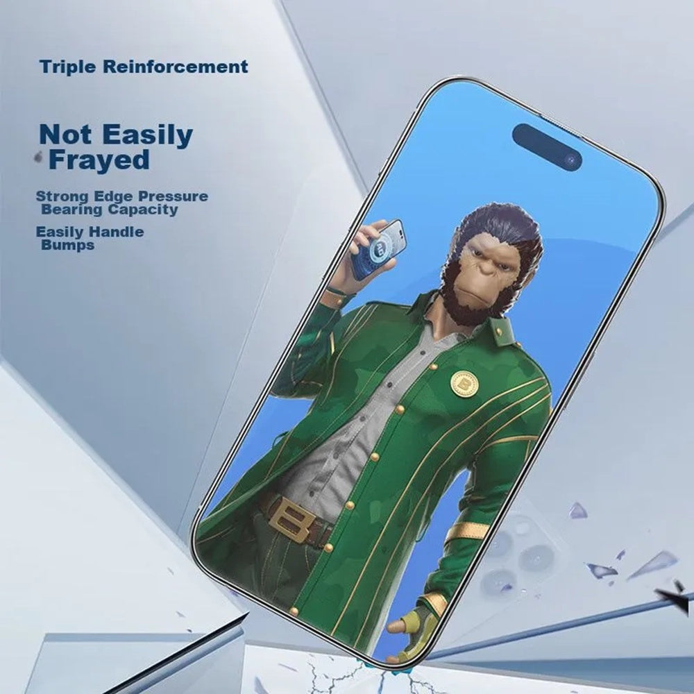 Zaščitna folija za zaslon Blueo Anti-Glare za Apple iPhone 14 Plus / 13 Pro Max, kaljeno steklo, polno lepilo, črna