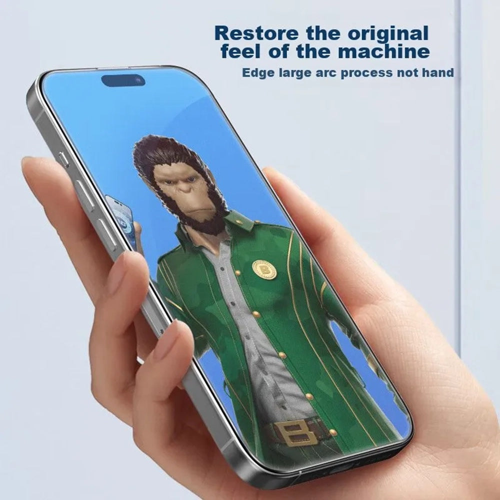 Zaščitna folija zaslona Blueo Anti-Glare za Apple iPhone 14 Pro, kaljeno steklo, polno lepilo, črna