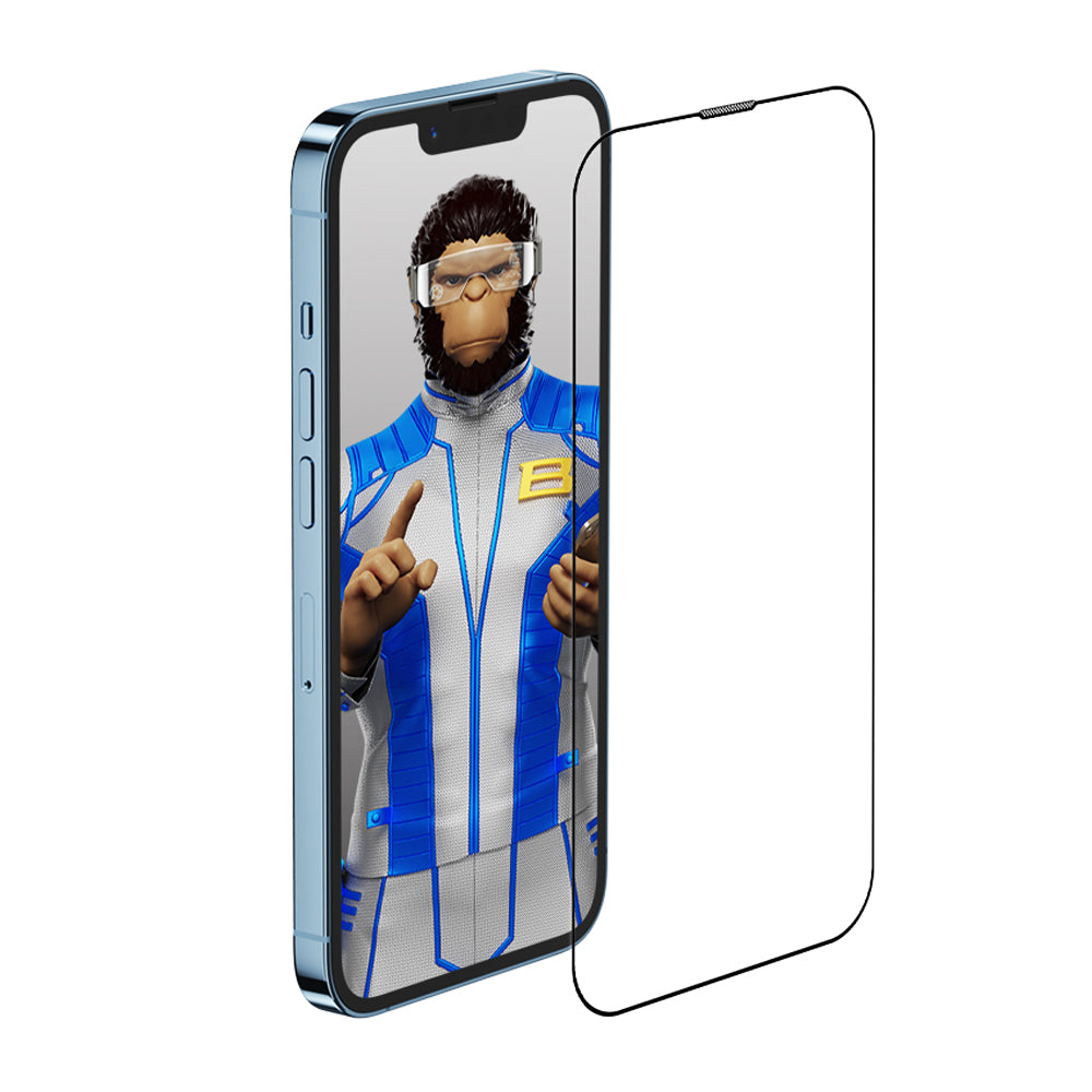 Zaščitna folija za zaslon Blueo Anti-Reflective HD Applicator Pro za Apple iPhone 16 Pro Max, kaljeno steklo, polno lepilo, črna
