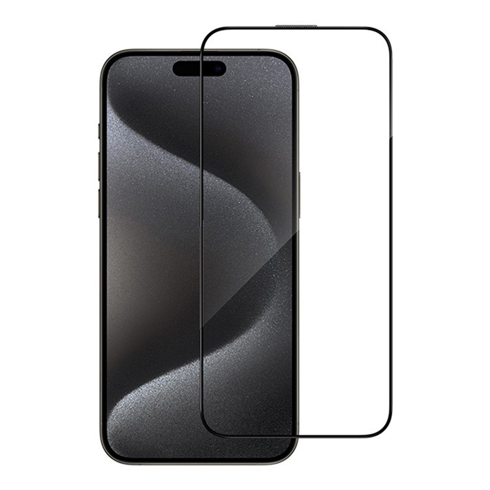 Zaščitna folija za zaslon Blueo Anti-Reflective HD za Apple iPhone 15 Pro, kaljeno steklo, polno lepilo, črna