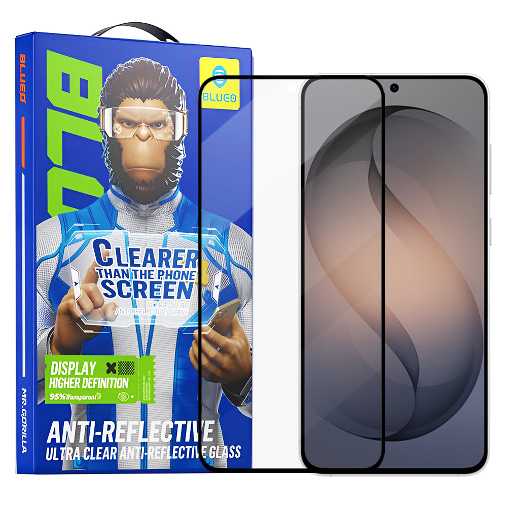 Zaščitna folija za zaslon Blueo Anti-Reflective HD za Samsung Galaxy S26 S942, Kaljeno steklo, Polno lepljiva, Črna