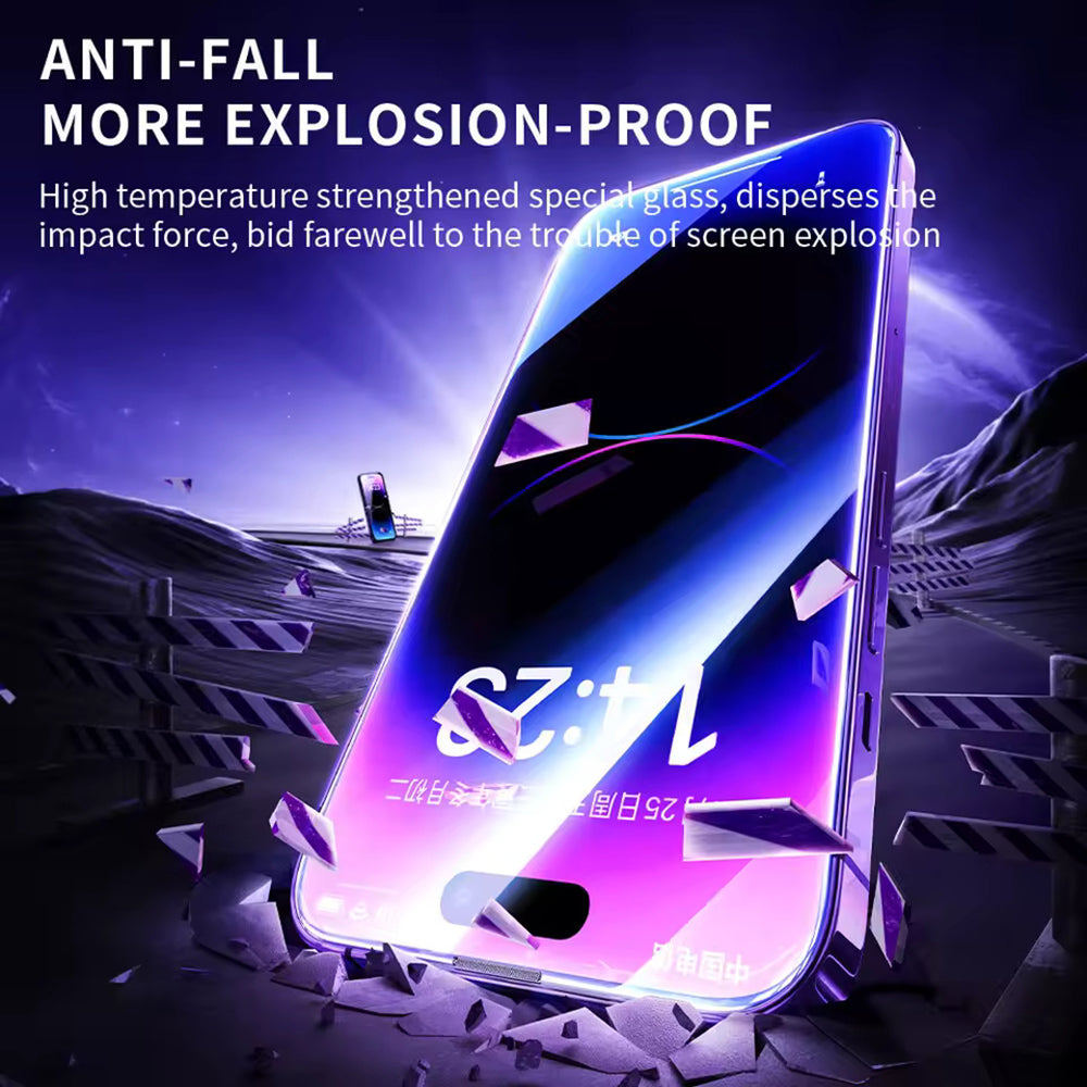 Zaščitna folija za zaslon Blueo Anti-Static HD za Apple iPhone 14 Plus / 13 Pro Max, kaljeno steklo, polno lepilo, črna