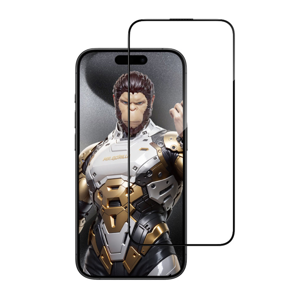 Zaščitna folija za zaslon Blueo AR Applicator Pro za Apple iPhone 16 Pro Max, kaljeno steklo, polno lepilo, 3D, črna