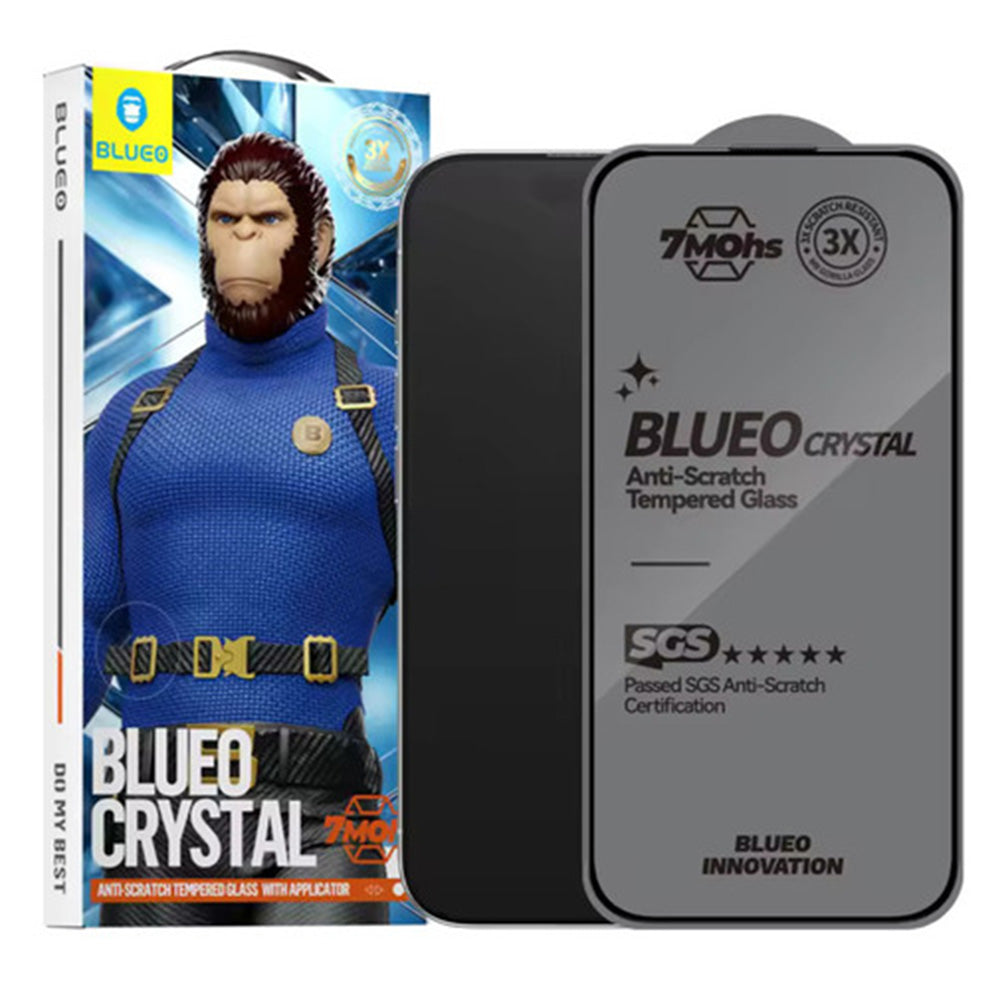 Zaščitna folija za zaslon Blueo Crystal Anti-Scratch za Apple iPhone 17 Air, Kaljeno steklo, Full Glue, Črna