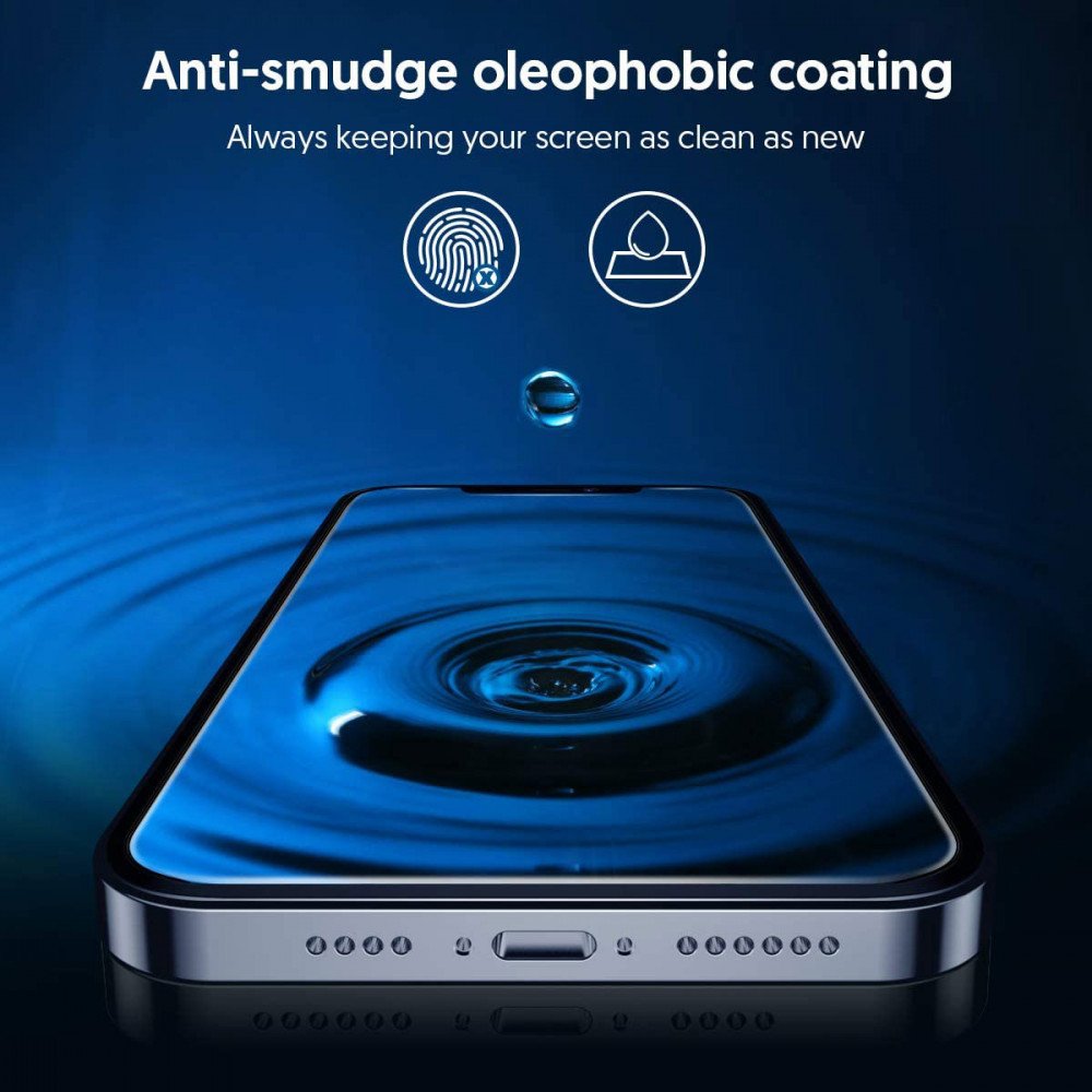 Zaščitna folija zaslona Blueo HD za Apple iPhone 18 Pro Max / 17 Pro Max / 16 Pro Max, kaljeno steklo, polno lepilo, 2.5D, komplet 5 kosov, črna