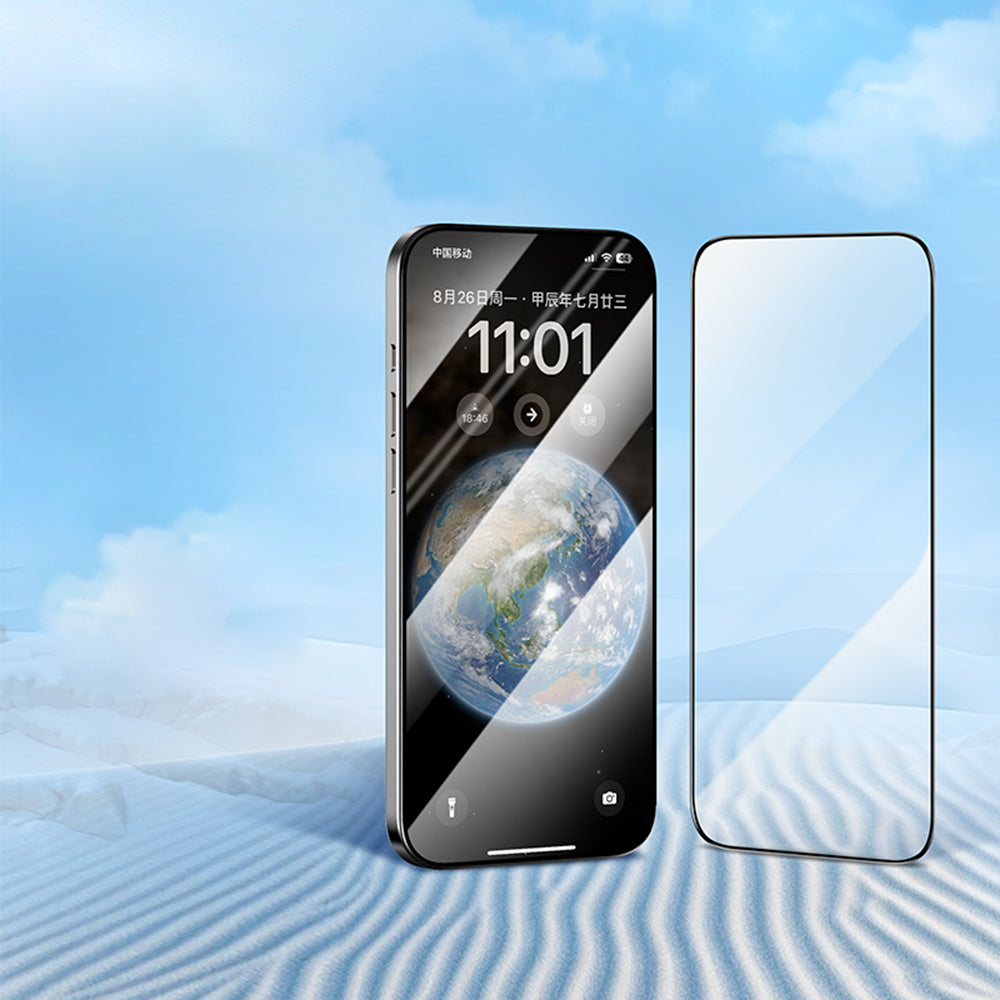 Zaščitna folija zaslona Blueo HD za Apple iPhone 18 Pro Max / 17 Pro Max / 16 Pro Max, kaljeno steklo, polno lepilo, 2.5D, komplet 5 kosov, črna