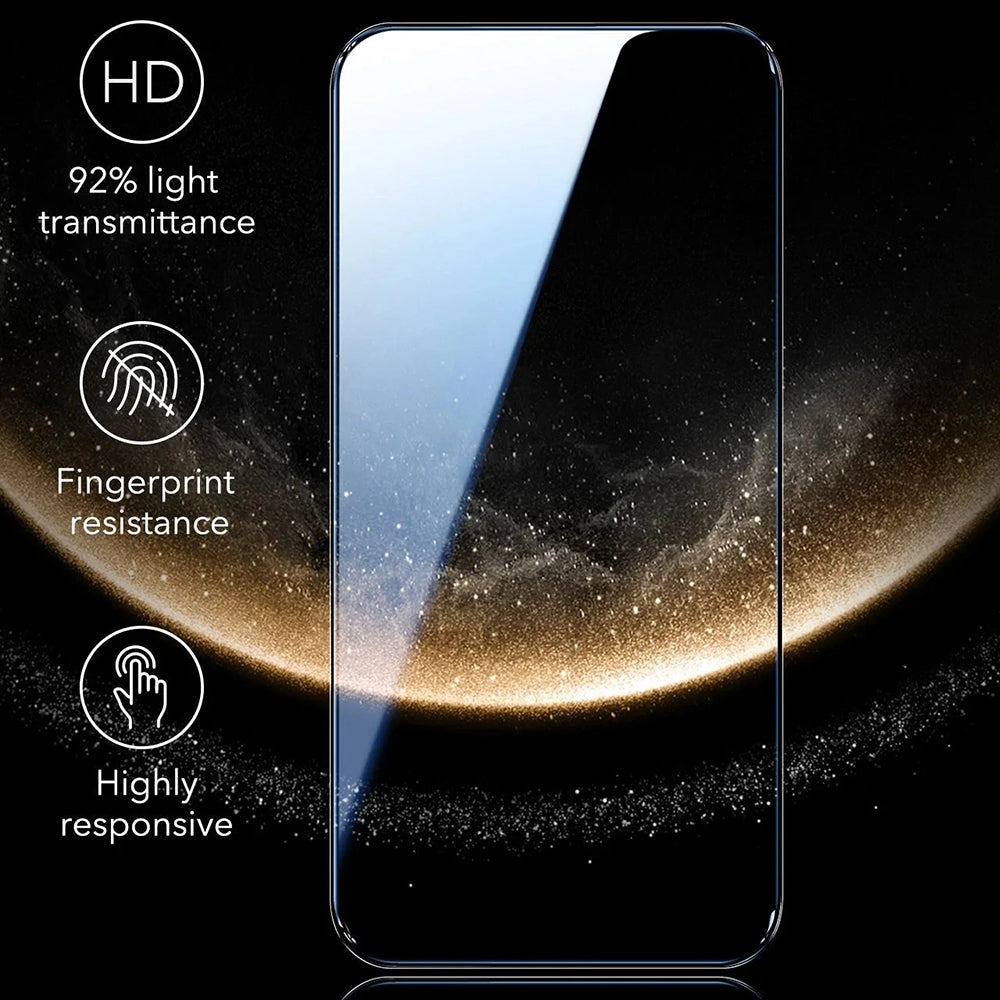 Zaščitna folija za zaslon ESR Corning UltraFit za Apple iPhone 17 / 16 Pro, Kaljeno steklo, Polno lepljenje, Set 3 kosi, Črna