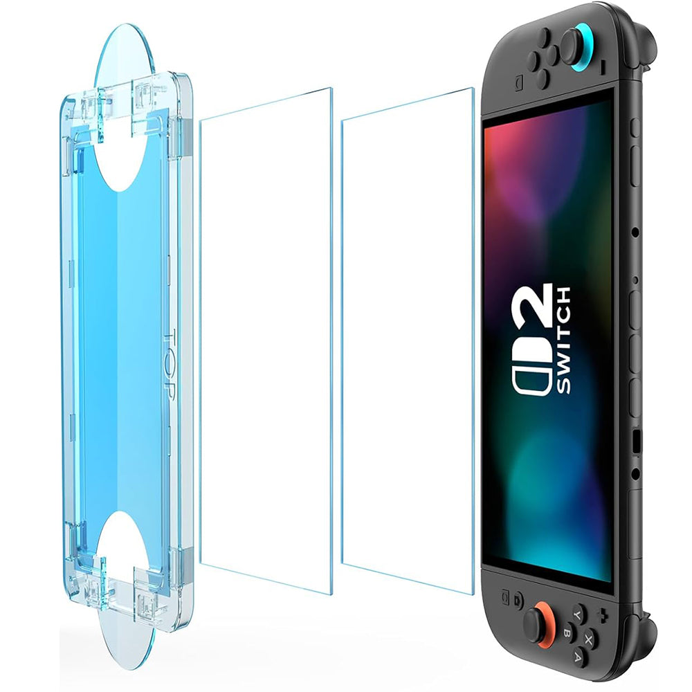 Zaščitna folija za zaslon Techsuit SwitchAura aplikator za Nintendo Switch 2, kaljeno steklo, komplet 2 kosa