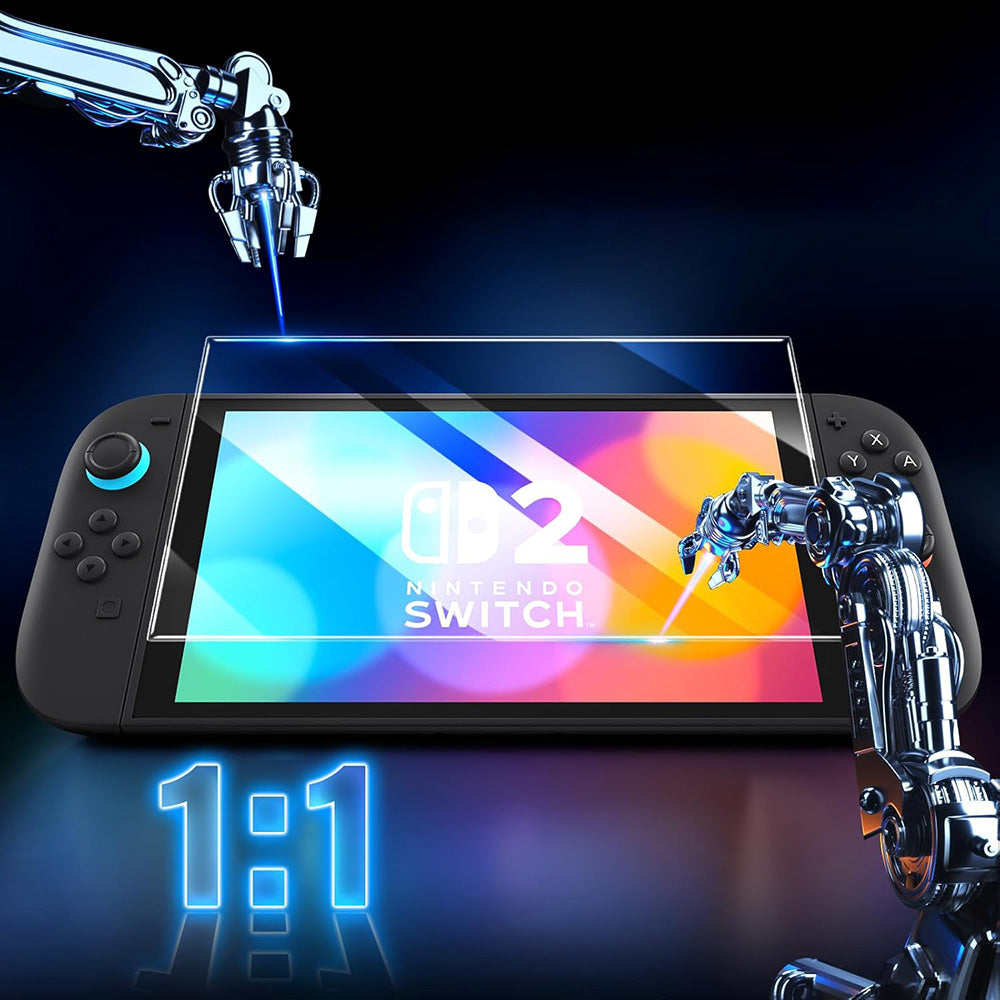 Zaščitna folija za zaslon Techsuit SwitchAura aplikator za Nintendo Switch 2, kaljeno steklo, komplet 2 kosa
