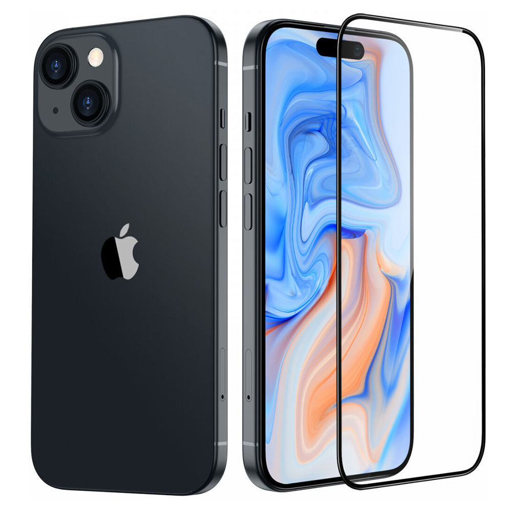 Zaščitna folija za zaslon ESR Armorite za Apple iPhone 15 Plus, Kaljeno steklo, Polno lepljenje, Črna