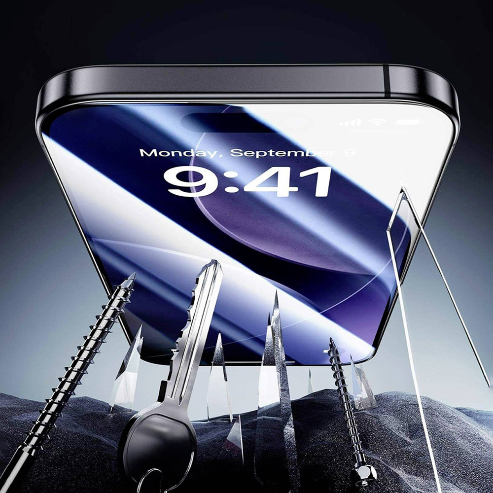 Zaščitna folija za zaslon ESR Armorite UltraFit za Apple iPhone 18 Pro Max / 17 Pro Max, kaljeno steklo, polno lepilo, komplet 2 kosa, črna