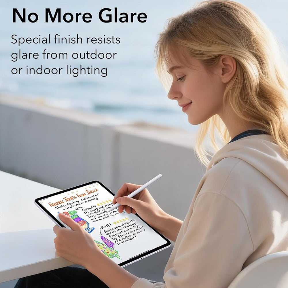 Zaščitna folija za zaslon ESR Paper Feel UltraFit za Apple iPad (2025) / (2022), Plastika, Set 2 kosa
