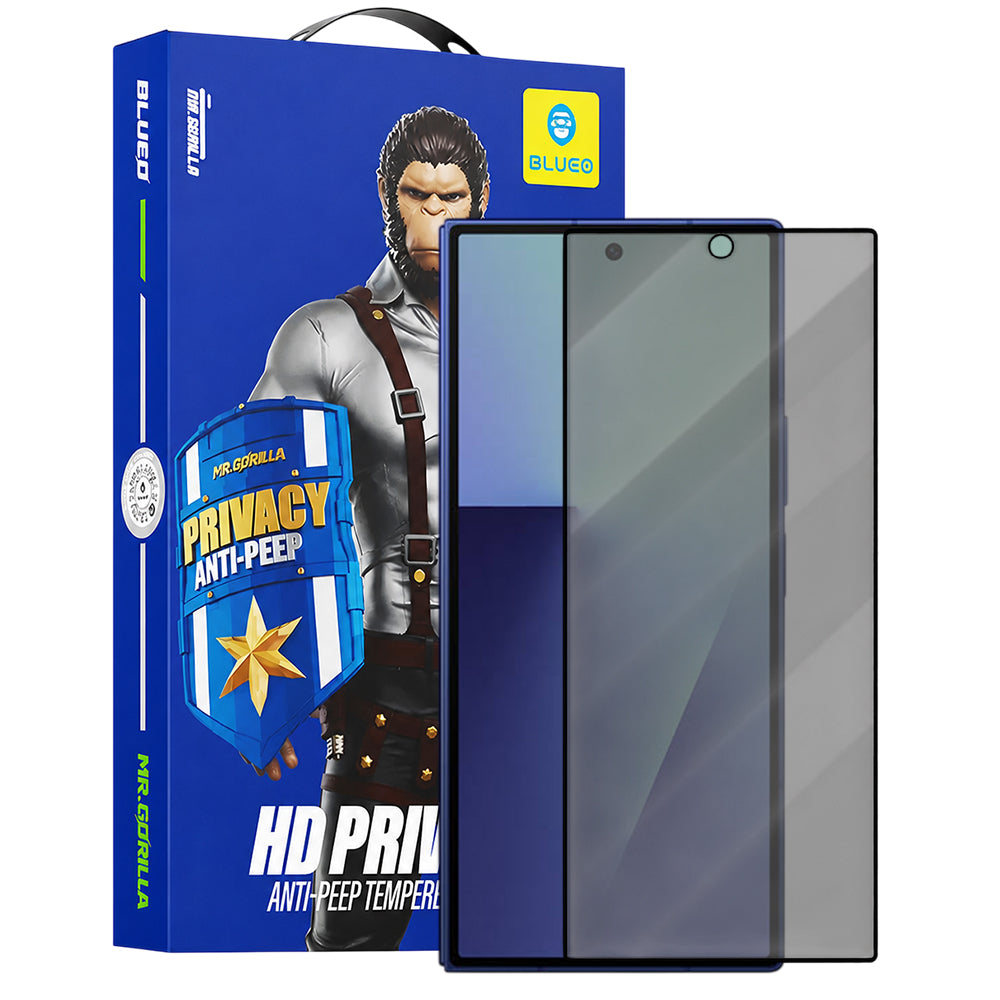 Zaščitna folija za zunanji zaslon Privacy Blueo Anti-Peep za Samsung Galaxy Z Fold8 Ultra F976 / Z Fold7 F966, varnostno steklo, polno lepilo
