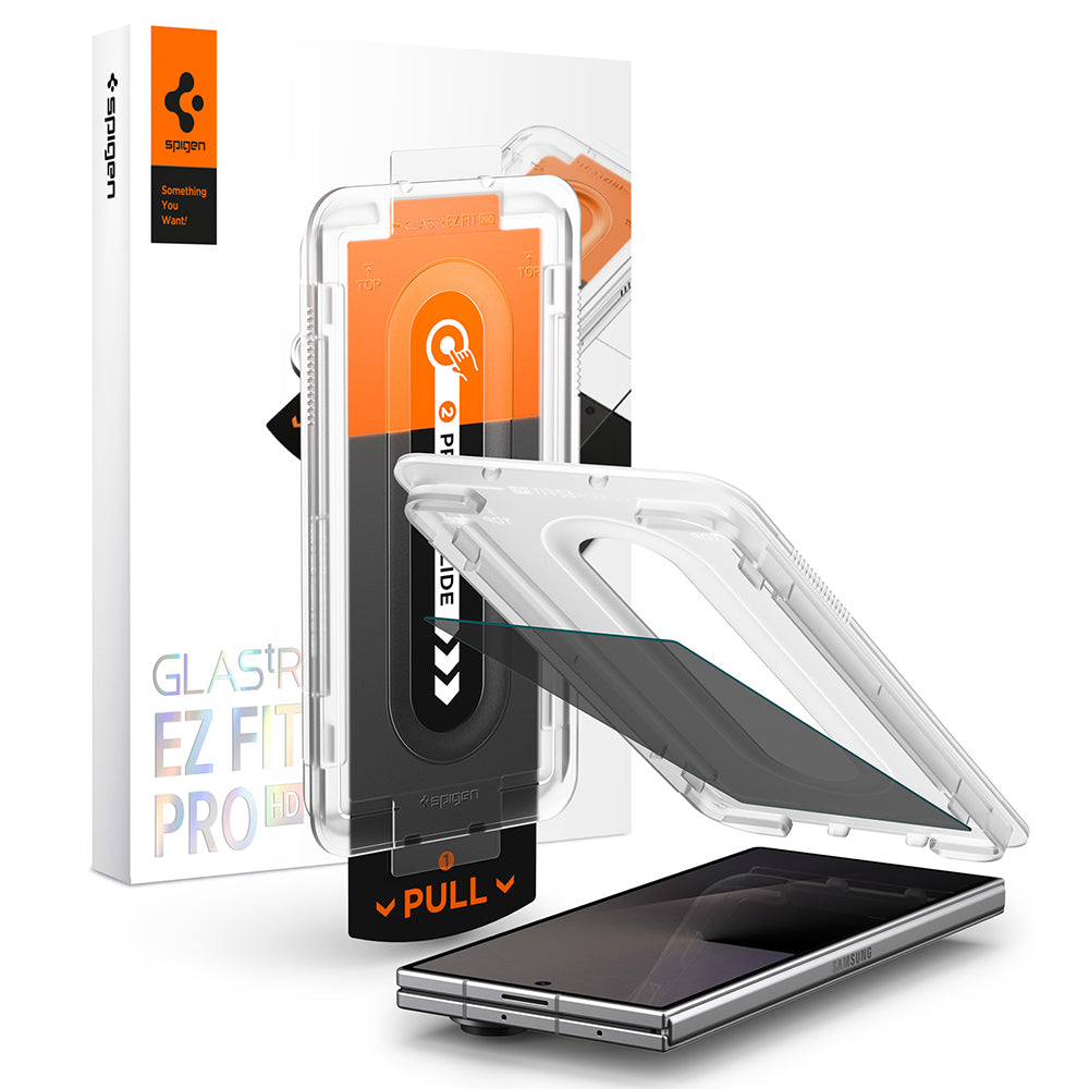 Zaščitna folija za zunanji zaslon Privacy Spigen GlastR EZ FIT Pro HD za Samsung Galaxy Z Fold8 Ultra F976, kaljeno steklo, polno lepilo