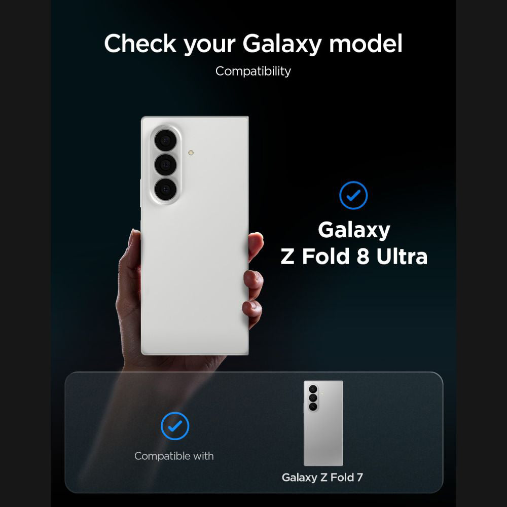 Zaščitna folija za zunanji zaslon Privacy Spigen GlastR EZ FIT Pro HD za Samsung Galaxy Z Fold8 Ultra F976, kaljeno steklo, polno lepilo