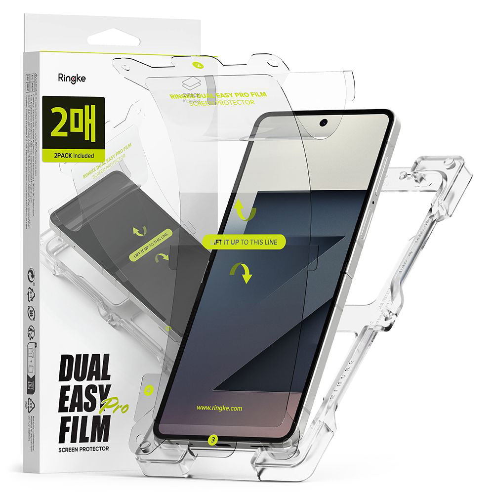 Zaščitna folija za notranji zaslon Ringke Dual Easy Pro za Samsung Galaxy Z Flip7 F766, Plastika, Set 2 kosa