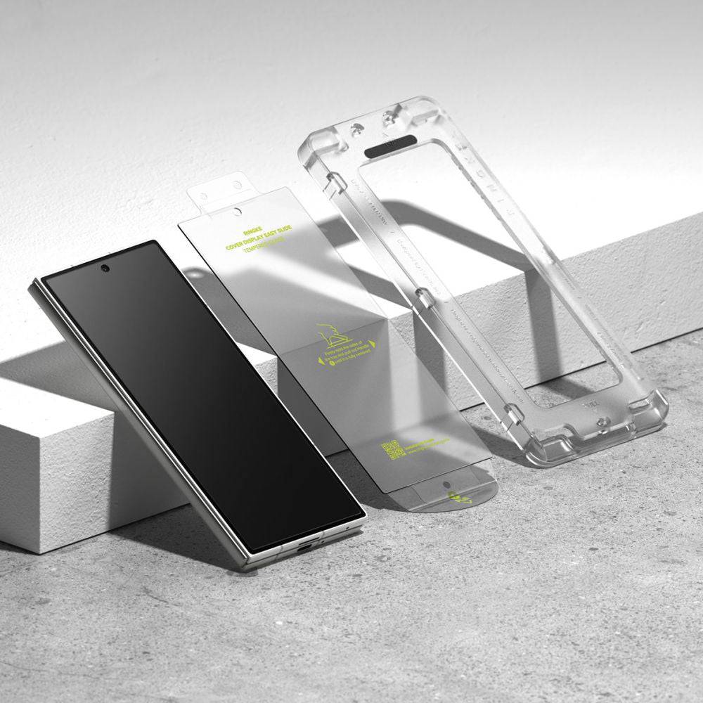 Zaščitna folija za zunanji zaslon Ringke Easy Slide za Samsung Galaxy Z Fold7 F966, Kaljeno steklo, Polno lepljenje, Komplet 2 kosa