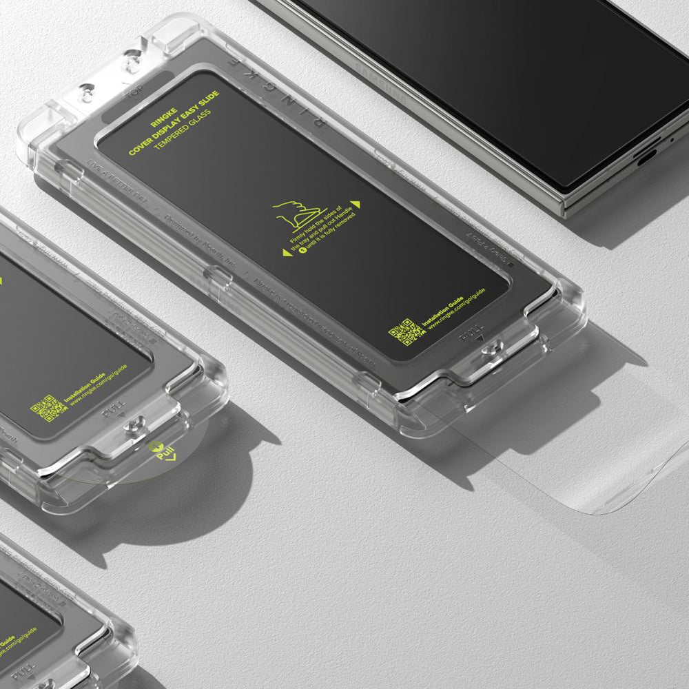 Zaščitna folija za zunanji zaslon Ringke Easy Slide za Samsung Galaxy Z Fold7 F966, Kaljeno steklo, Polno lepljenje, Komplet 2 kosa