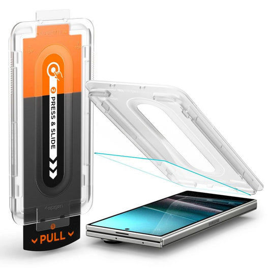 Zaščitna folija za zunanji zaslon Spigen GlastR EZ FIT Pro HD za Samsung Galaxy Z Fold7 F966, Kaljeno steklo, Polno lepilo AGL09580
