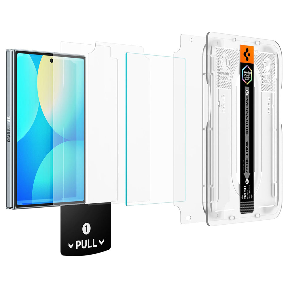 Zaščitna folija za zunanji zaslon Spigen GlastR EZ FIT Pro HD za Samsung Galaxy Z Fold8 F971, kaljeno steklo, polno lepilo AGL11942