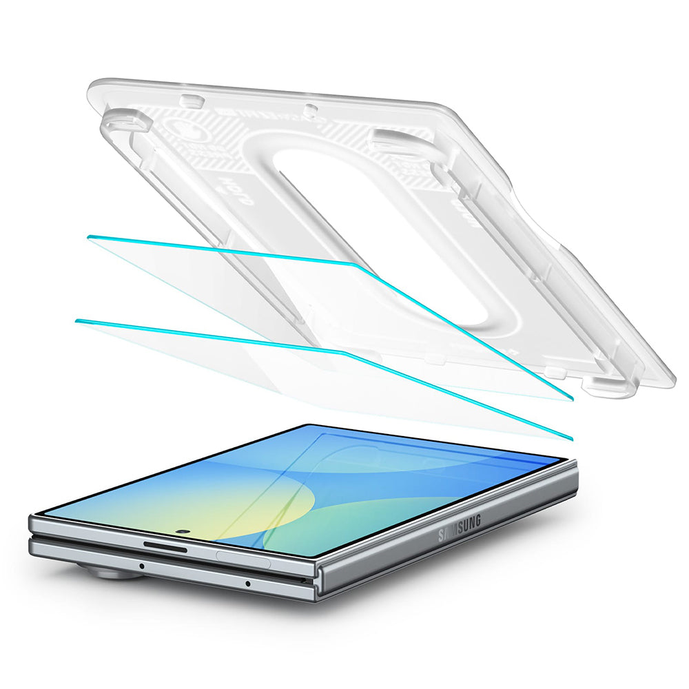 Zaščitna folija za zunanji zaslon Spigen GlastR EZ FIT Pro HD za Samsung Galaxy Z Fold8 F971, kaljeno steklo, polno lepilo, komplet 2 kosa AGL11943