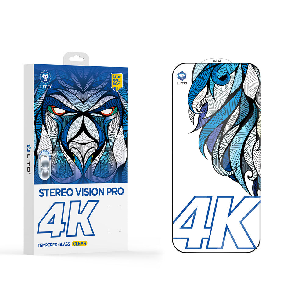 Zaščitna folija za zaslon Lito D+ Max 4K za Apple iPhone 17 Air, Kaljeno steklo, Polno lepilo, Črna