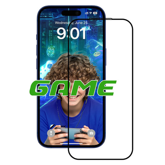 Zaščitna folija Matiran ekran Anank 5X ojačan za Apple iPhone 17 Pro, Kaljeno steklo, Polno lepilo, 2.5D, Črna