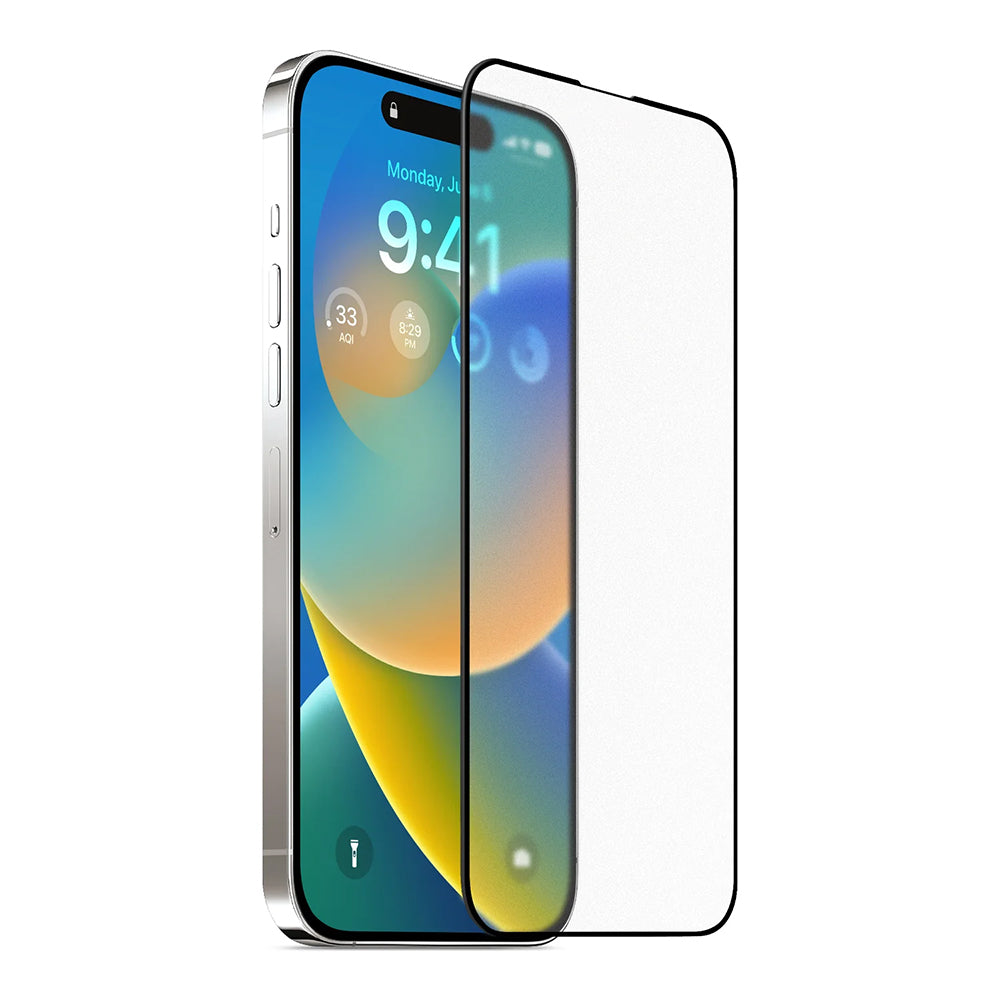Zaščitna folija Matiran ekran Anank 5X ojačan za Apple iPhone 17 Pro, Kaljeno steklo, Polno lepilo, 2.5D, Črna