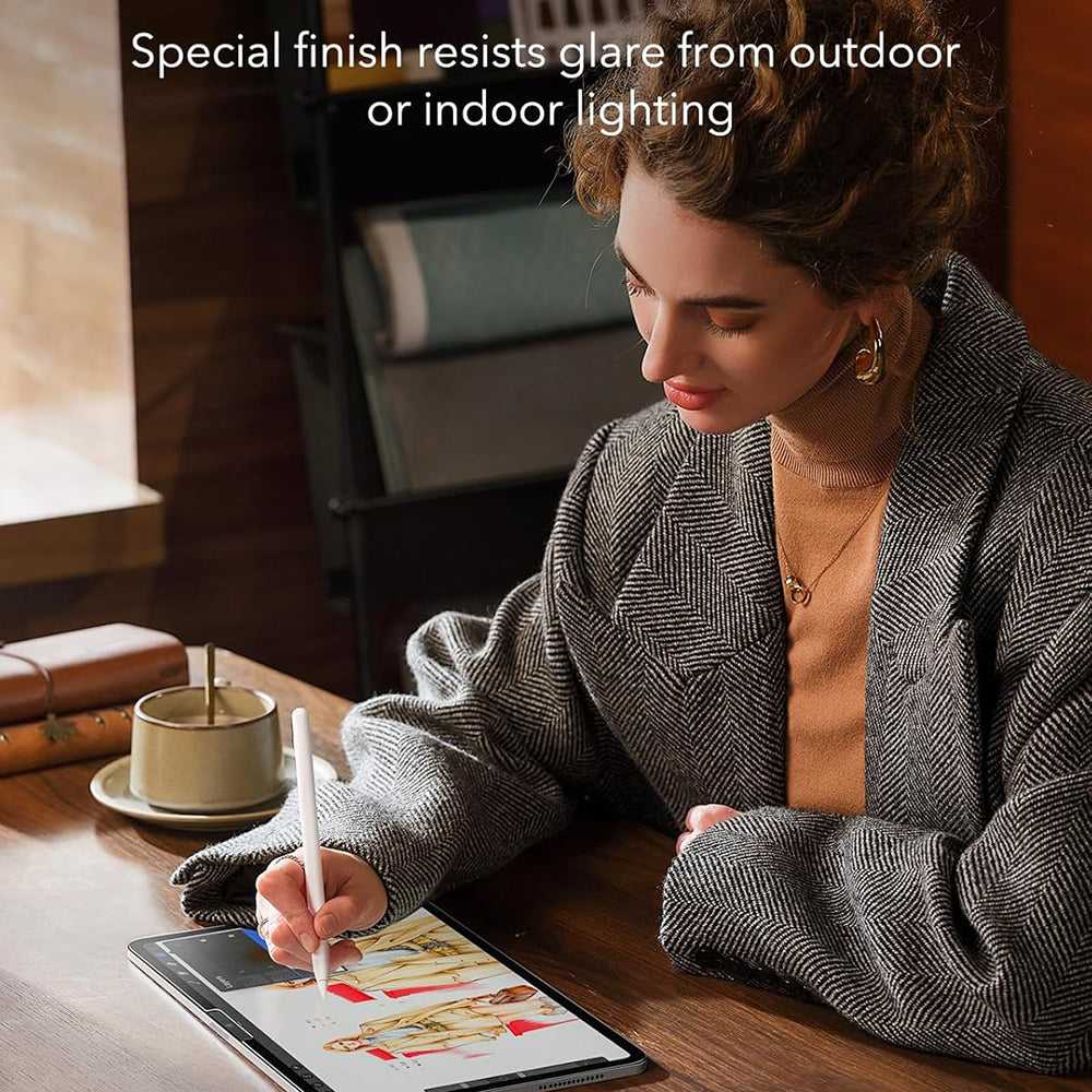 Zaščitna folija Matte ESR Paper Feel za Apple iPad Air 13 (2025) / Air 13 (2024), Plastika, Polno lepilo, Set 2 kosa