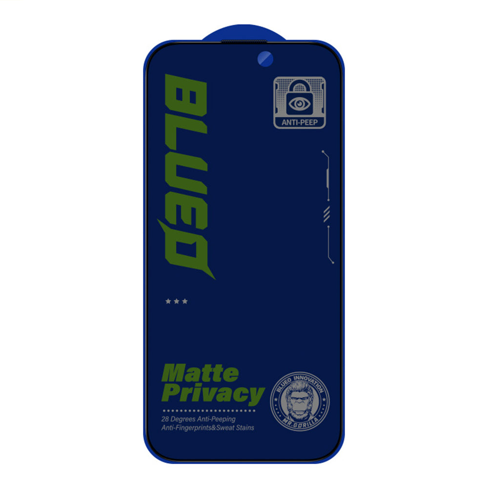 Zaščitna folija za zaslon Matte Privacy Blueo Anti-Peep za Apple iPhone 14 Pro Max, varnostno steklo, polno lepilo