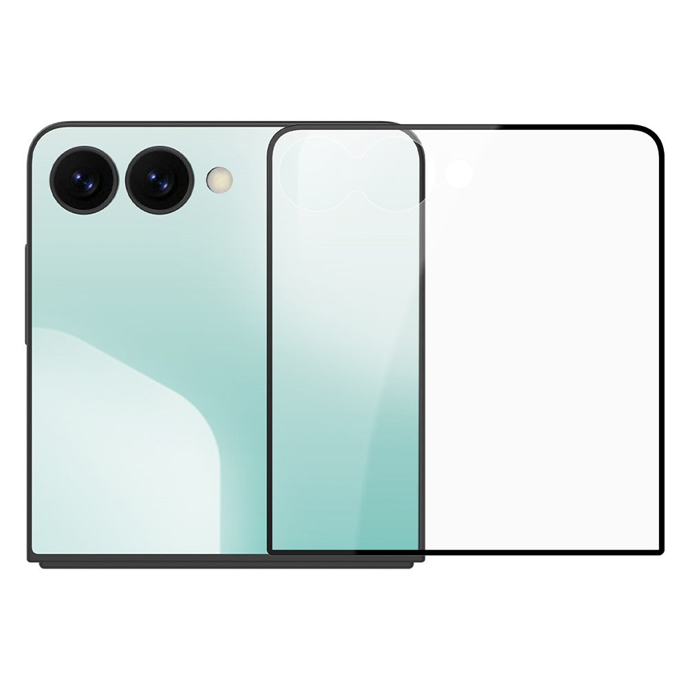 Zunanja zaščitna folija za zaslon Nillkin CP+ Pro za Samsung Galaxy Z Flip8 F776 / Z Flip7 F766, kaljeno steklo, polno lepilo, črna