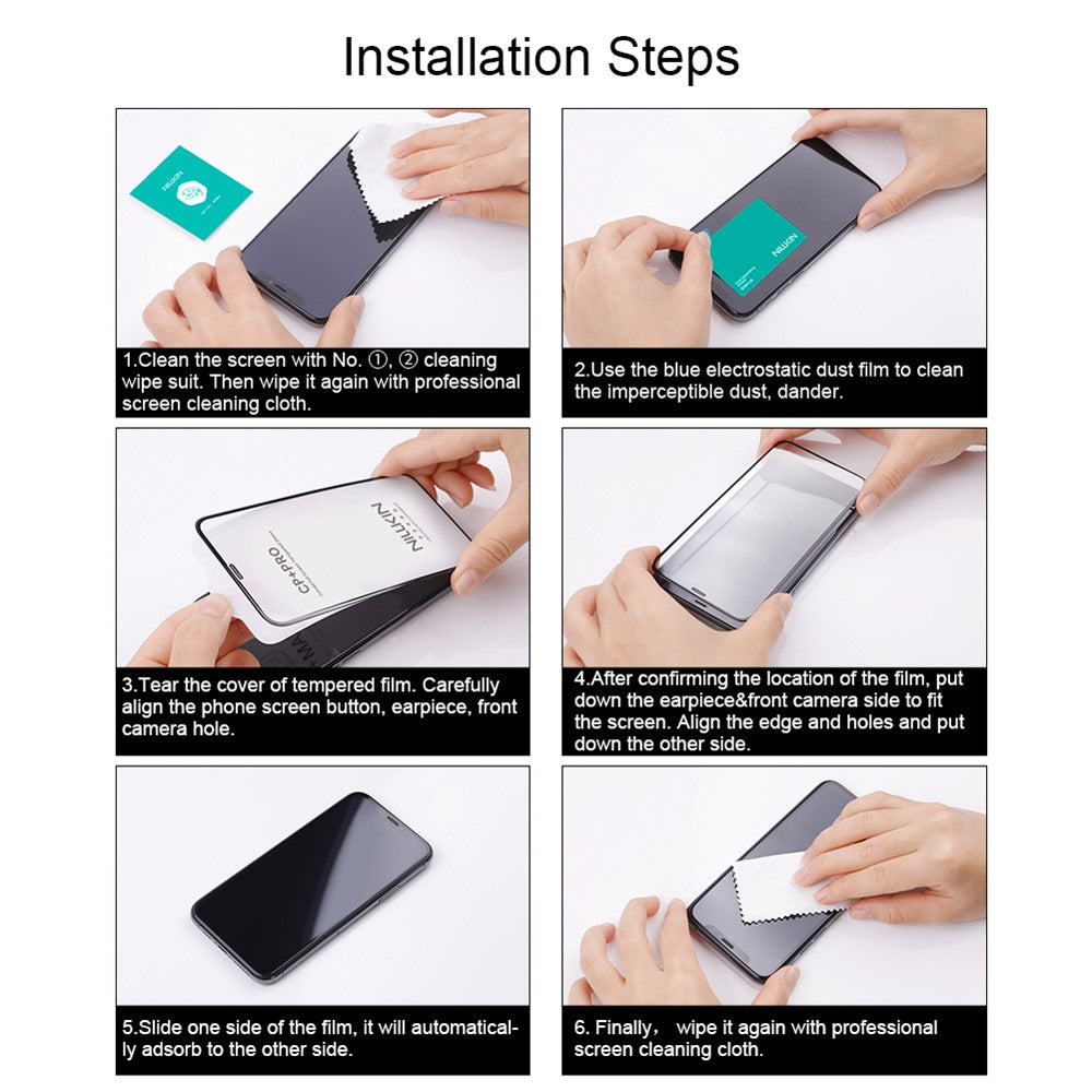 Zunanja zaščitna folija za zaslon Nillkin CP+ Pro za Samsung Galaxy Z Flip8 F776 / Z Flip7 F766, kaljeno steklo, polno lepilo, črna