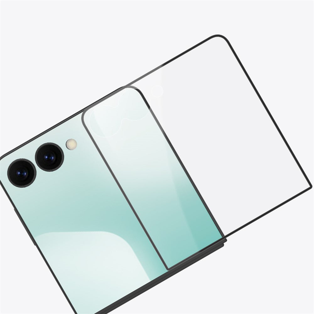 Zunanja zaščitna folija za zaslon Nillkin CP+ Pro za Samsung Galaxy Z Flip8 F776 / Z Flip7 F766, kaljeno steklo, polno lepilo, črna