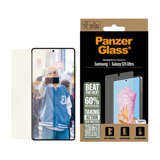 Zaščitna folija za zaslon PanzerGlass Ultra-Wide Fit All-in-One za Samsung Galaxy S25 Ultra S938, Kaljeno steklo, Polno lepljenje