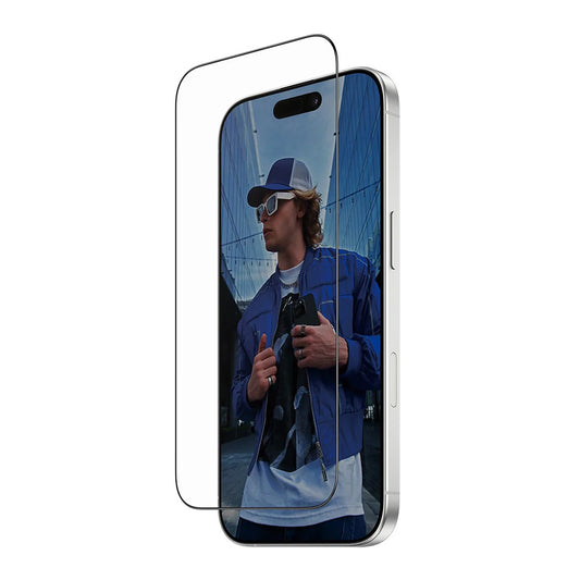 Zaščitna folija za zaslon PanzerGlass Ultra-Wide Fit Fastfit za Apple iPhone 17 / 16 Pro, Kaljeno steklo, Polno lepilo, Črna