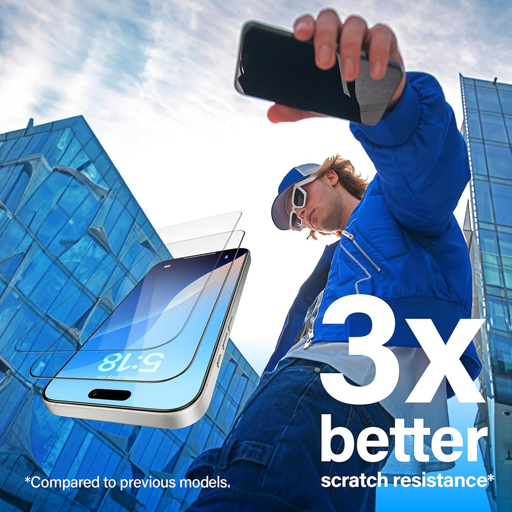 Zaščitna folija za zaslon PanzerGlass Ultra-Wide Fit za Apple iPhone 16 Pro Max, Kaljeno steklo, Polno lepljenje, Črna