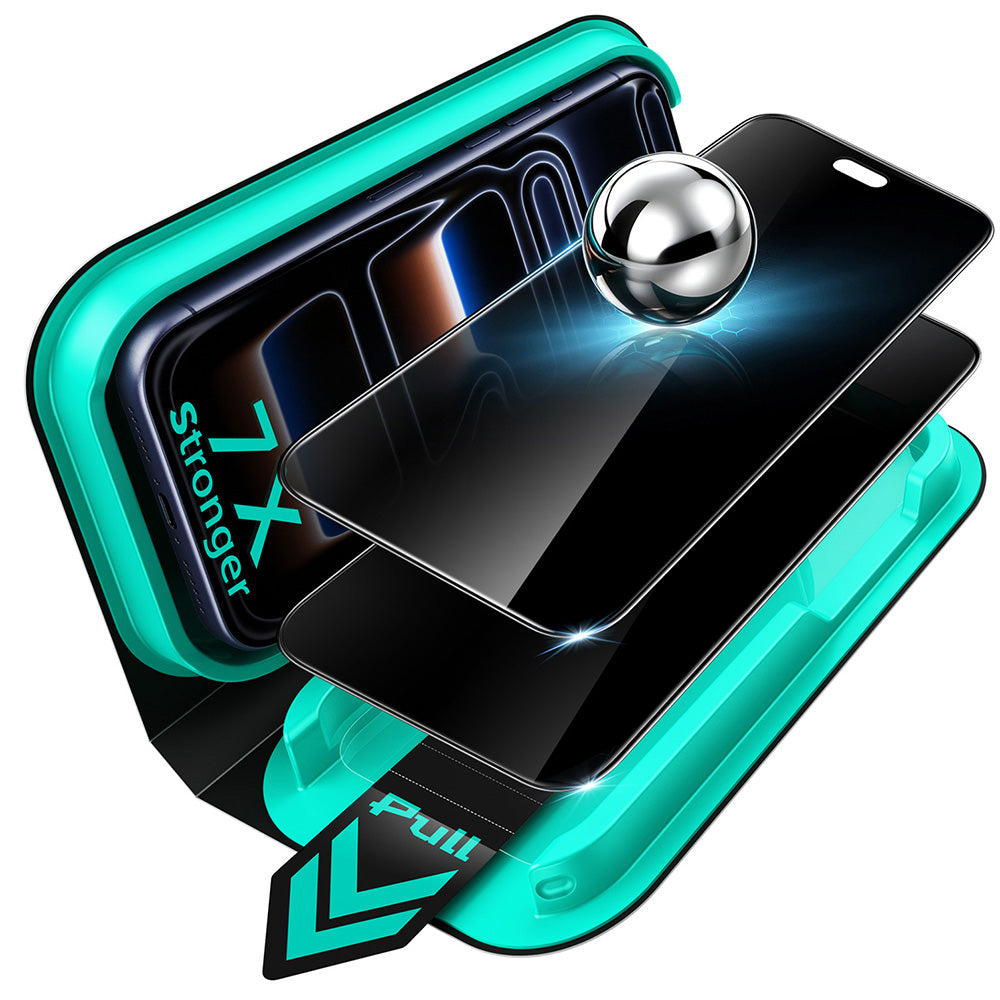 Zaščitna folija zaslona Privacy ESR Armorite UltraFit za Apple iPhone 18 Pro Max, varnostno steklo, polno lepilo, komplet 2 kosa