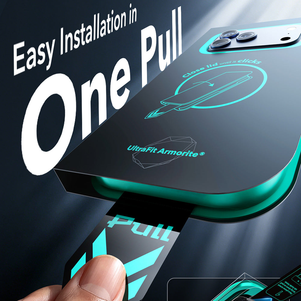 Zaščitna folija zaslona Privacy ESR Armorite UltraFit za Apple iPhone 18 Pro Max, varnostno steklo, polno lepilo, komplet 2 kosa