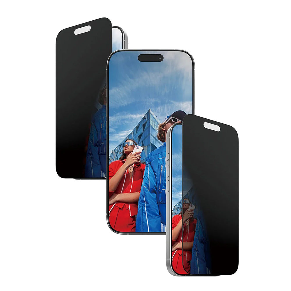 Zaščitna folija za zaslon Privacy PanzerGlass Ultra-Wide Fit 2-Way EasyAligner za Apple iPhone 17 / 16 Pro, Kaljeno steklo, Polno lepljenje