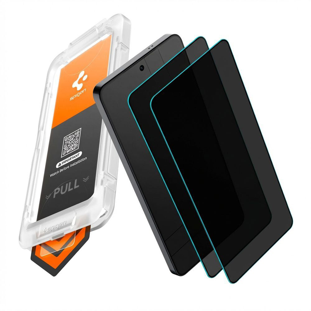 Zaščitna folija za zaslon Privacy Spigen GlastR EZ FIT Pro HD za Samsung Galaxy S26 Plus S947, Kaljeno steklo, Polno lepilo, Komplet 2 kosa AGL11085