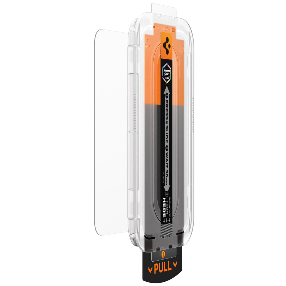 Zaščitna folija za zaslon Privacy Spigen GlastR EZ FIT Pro za Apple iPhone 17 Air, Kaljeno steklo, Full Glue AGL09871