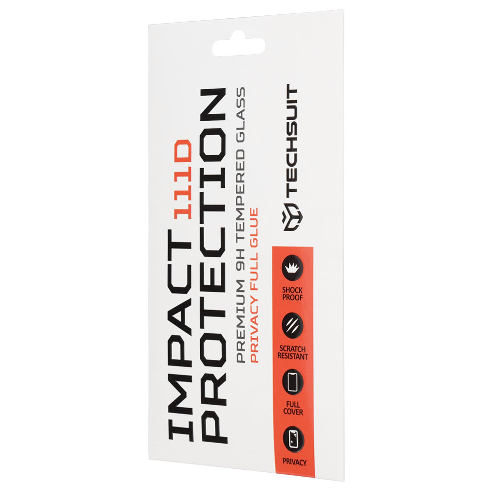 Zaščitna folija za zaslon Privacy Techsuit za Xiaomi 17 Ultra, Kaljeno steklo, Full Glue, 111D