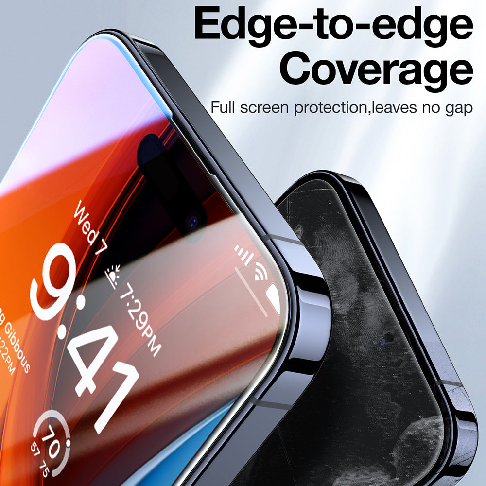 Zaščitna folija za zaslon Privacy Torras GlassGo Epic za Apple iPhone 15 Pro Max, Kaljeno steklo, Polno lepljenje